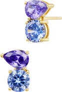SAVVY CIE JEWELS Cubic Zirconia Toi et Moi Stud Earrings