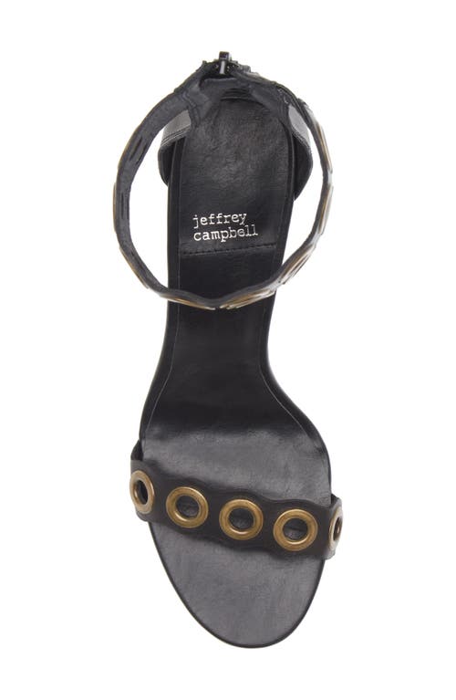 Jeffrey Campbell Julienne Ankle Strap Sandal In Black Bronze