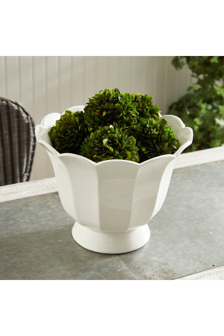 Mirabelle Fluted Cachepot Large, Alternate, color, White