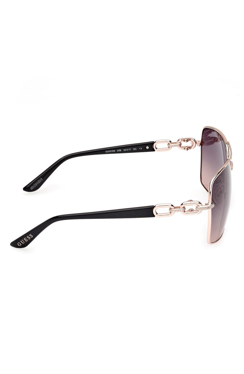 GUESS Navigator Sunglasses, Alternate, color, Rose Gold / Gradient Smoke