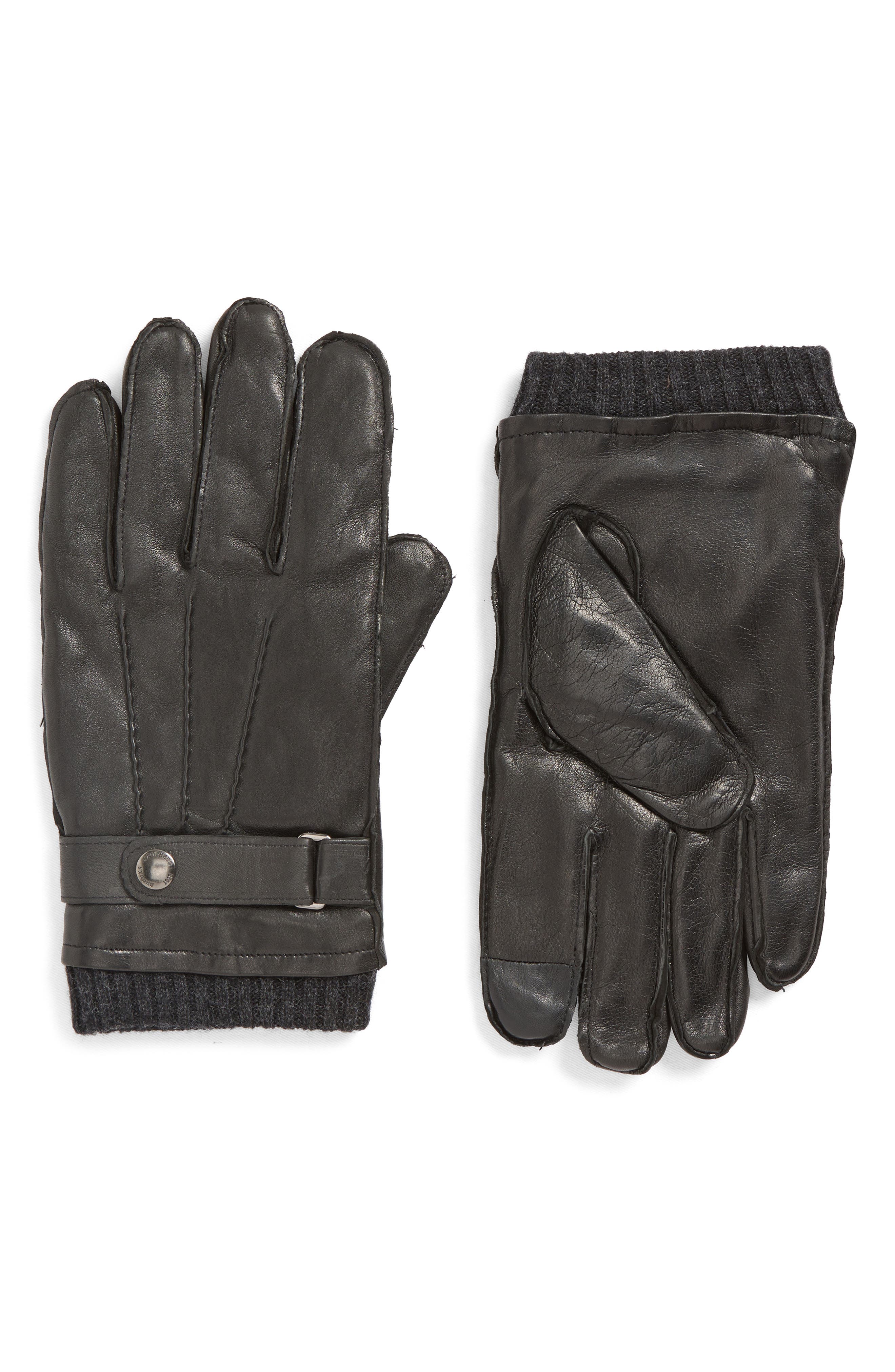 Brooks Brothers Belted Leather Gloves