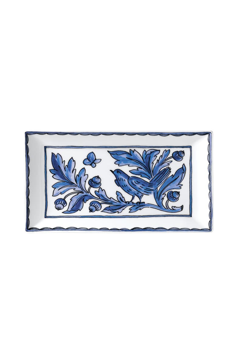 Twig New York Heritage Blue Bird Rectangular Plate, Main, color,