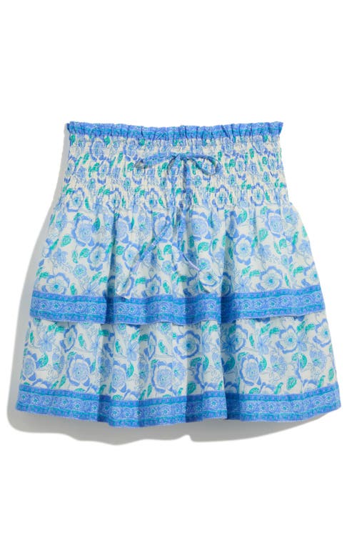 Shop Vineyard Vines Floral Smocked Waist Tiered Skirt In F Print Marsh/sb