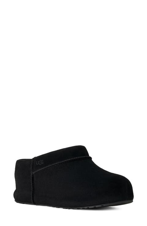 Enwrap Genuine Shearling Lined Leather Clog