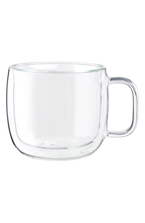 Sorrento Plus Set of 2 Double Wall Glass Cappuccino Mugs