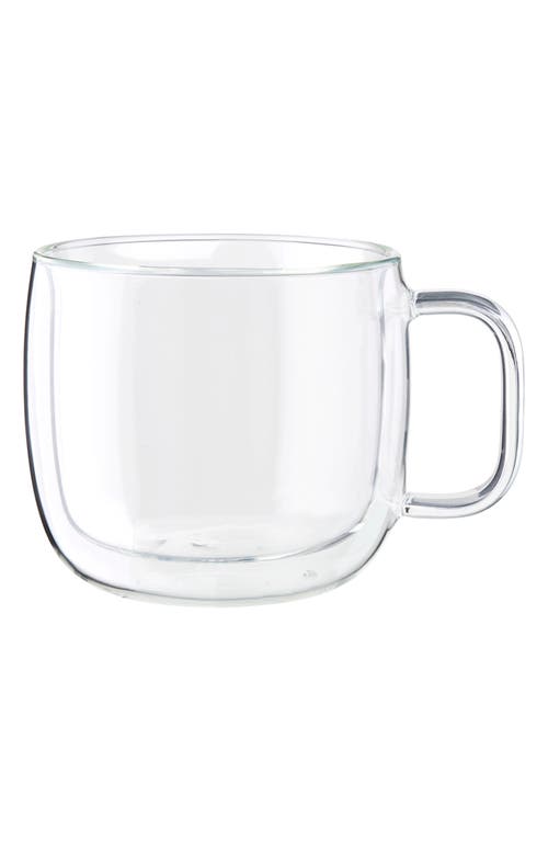 Zwilling Sorrento Plus Set Of 2 Double Wall Glass Cappuccino Mugs In Transparent