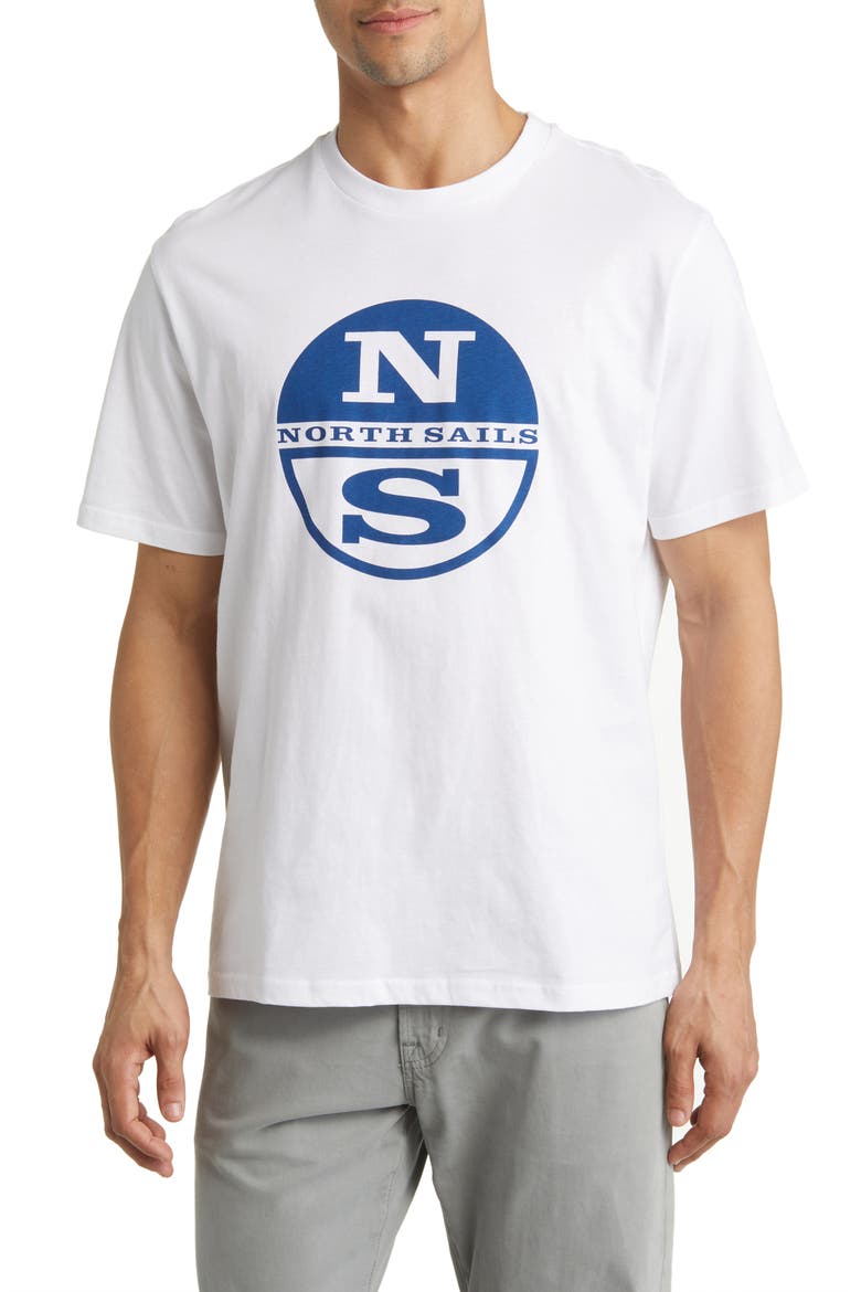 Logo Organic Cotton Graphic Tee, Main, color, WHITE
