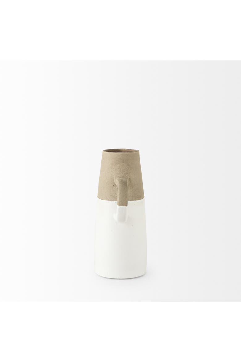 Garand  Two-Toned Ceramic Jug, Alternate, color, White