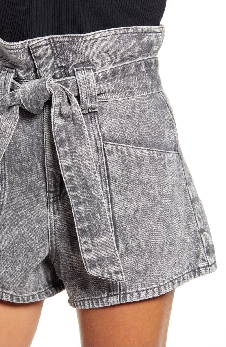 BLANKNYC Paperbag Waist Denim Shorts, Alternate, color, 