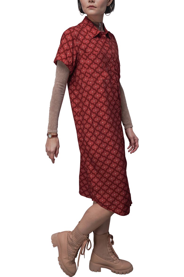 The Empower Shirt Dress, Alternate, color, MODERN FLEUR CINNAMON