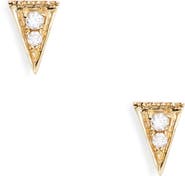Dana Rebecca Designs Emily Sarah Sharp Diamond Triangle Stud Earrings