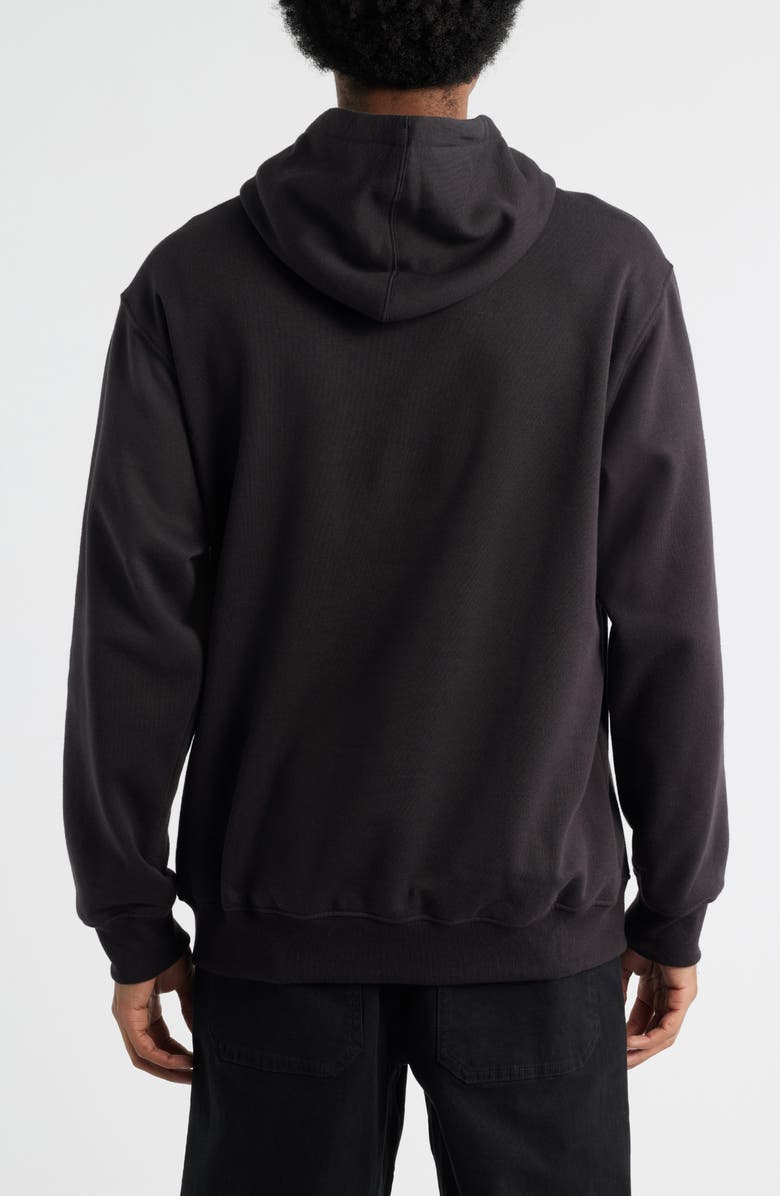 Vans Scripted Logo Fleece Pullover Hoodie, Alternate, color, Black