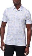 TravisMathew Sun Guilt Leaf Print Piqué Polo
