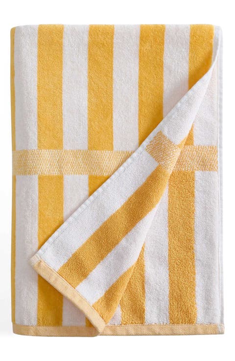 Mingled Check Stripe Beach Towel