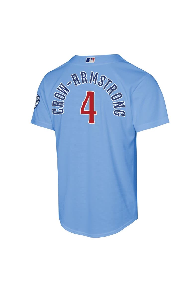 Youth Nike Pete Crow-Armstrong Light Blue Chicago Cubs Alternate 2 Stadium Jersey, Alternate, color, Light Blue