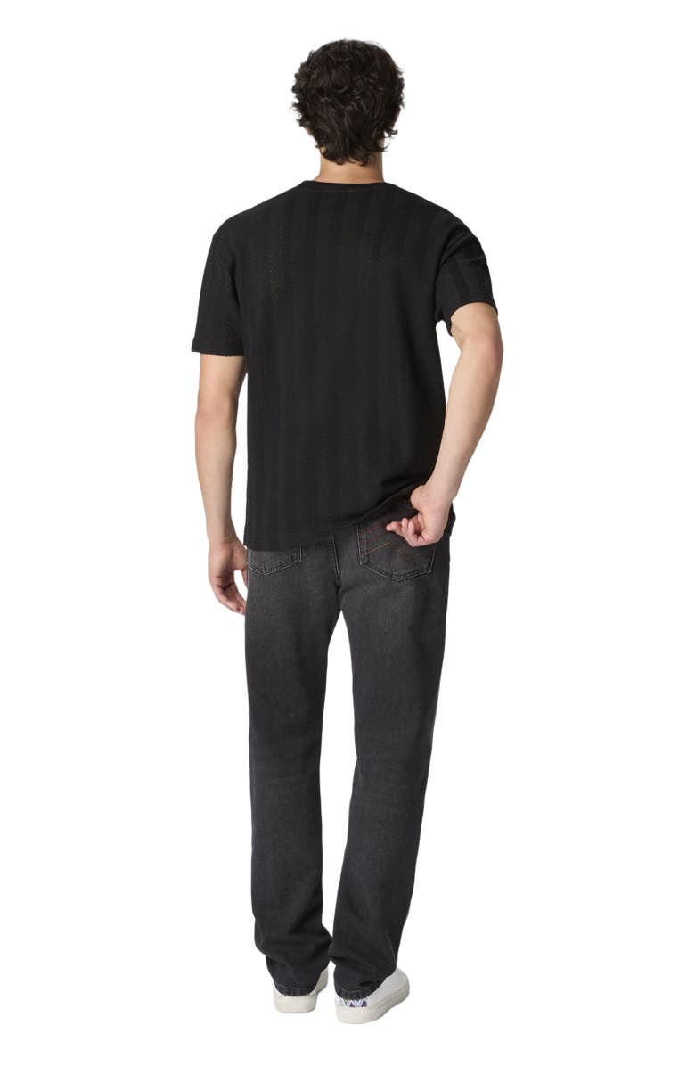 Missoni Crew Neck T-shirt In Cotton-viscose Raschel, Alternate, color, Black