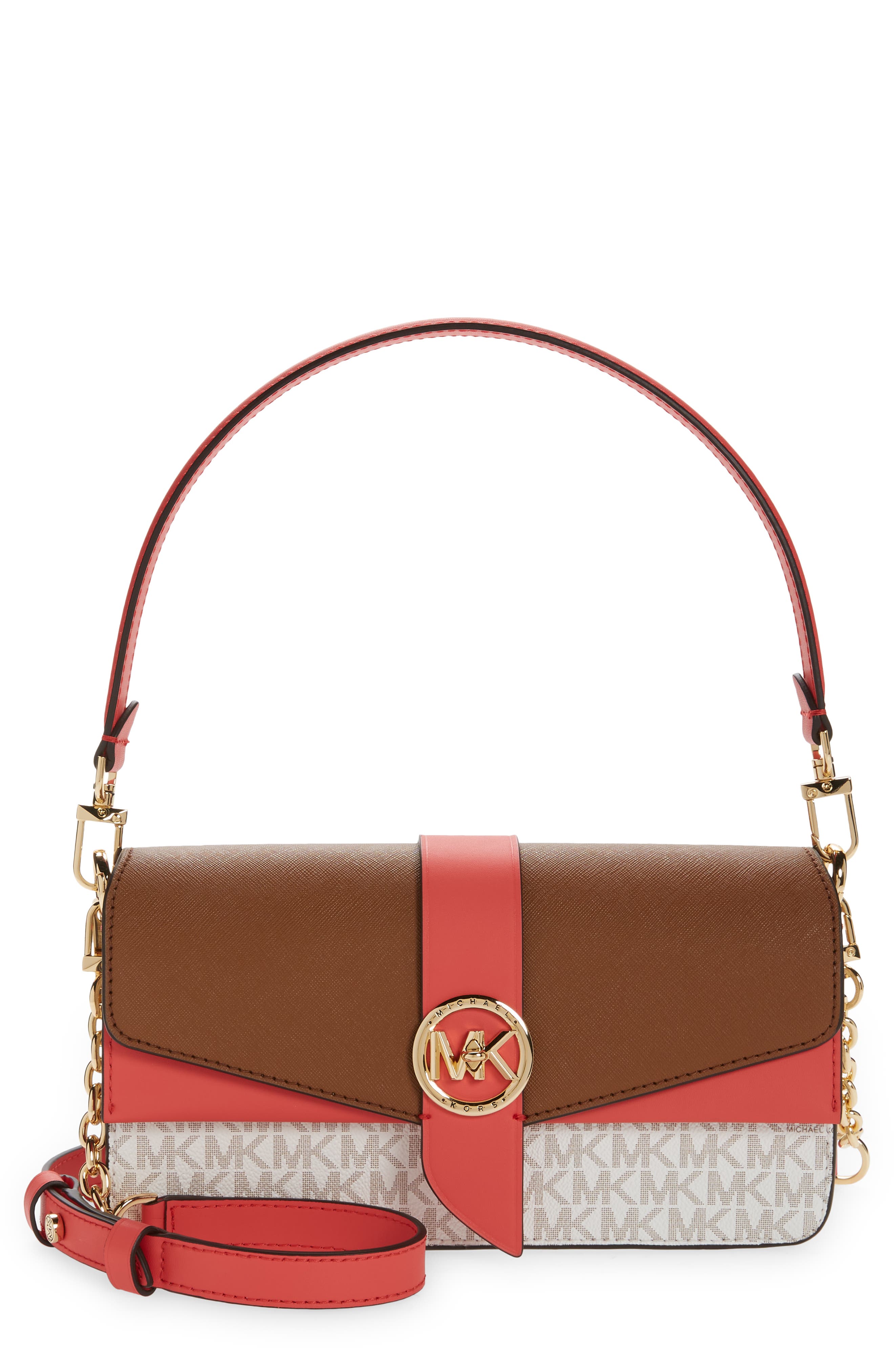 Greenwich Medium Convertible Shoulder Bag, Main, color, DAHLIA MULTI