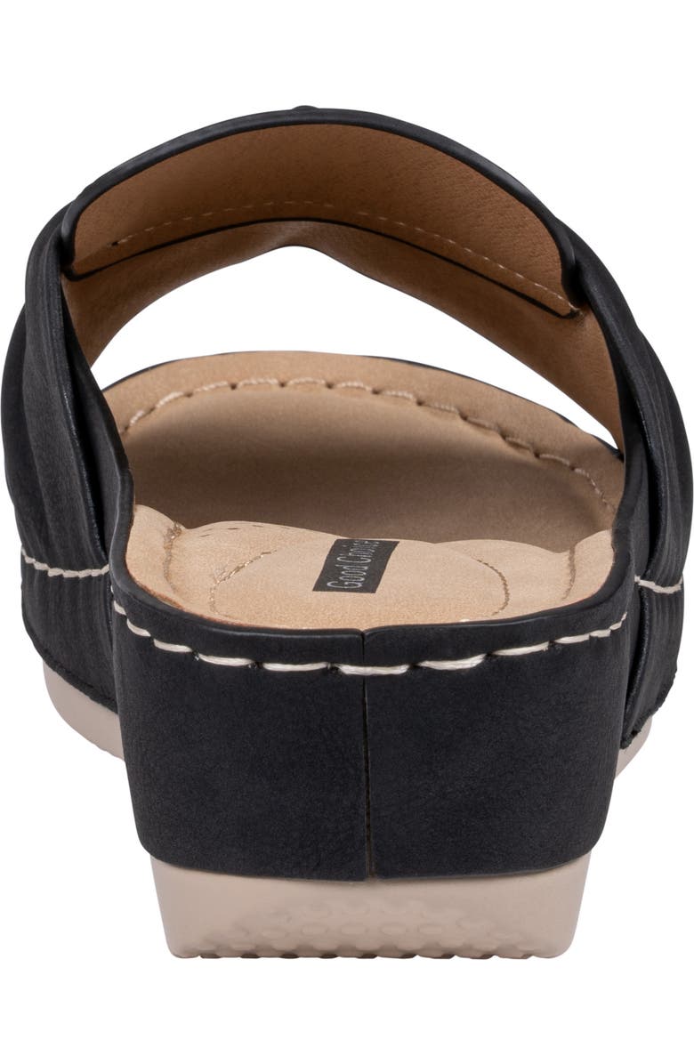 GOOD CHOICE NEW YORK Isola Hardware Wedge Sandal, Alternate, color, Black