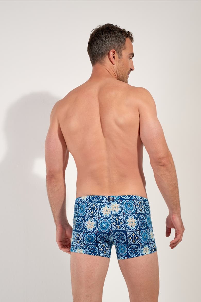 Maiolica Swim Shorts, Alternate, color, Blue Print