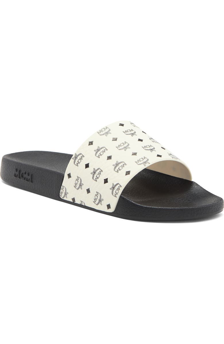 MCM Monogram Slide Sandal, Main, color,
