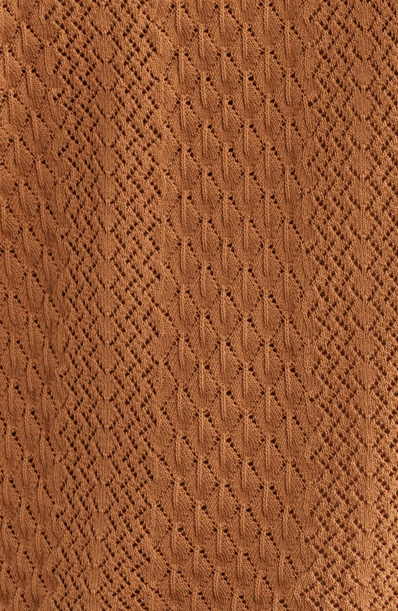 PAIGE Margo Mixed Stitch Knit Top, Alternate, color, Desert Brown