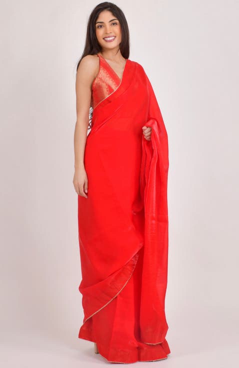 Aria Jacquard Pre-Stitched Saree