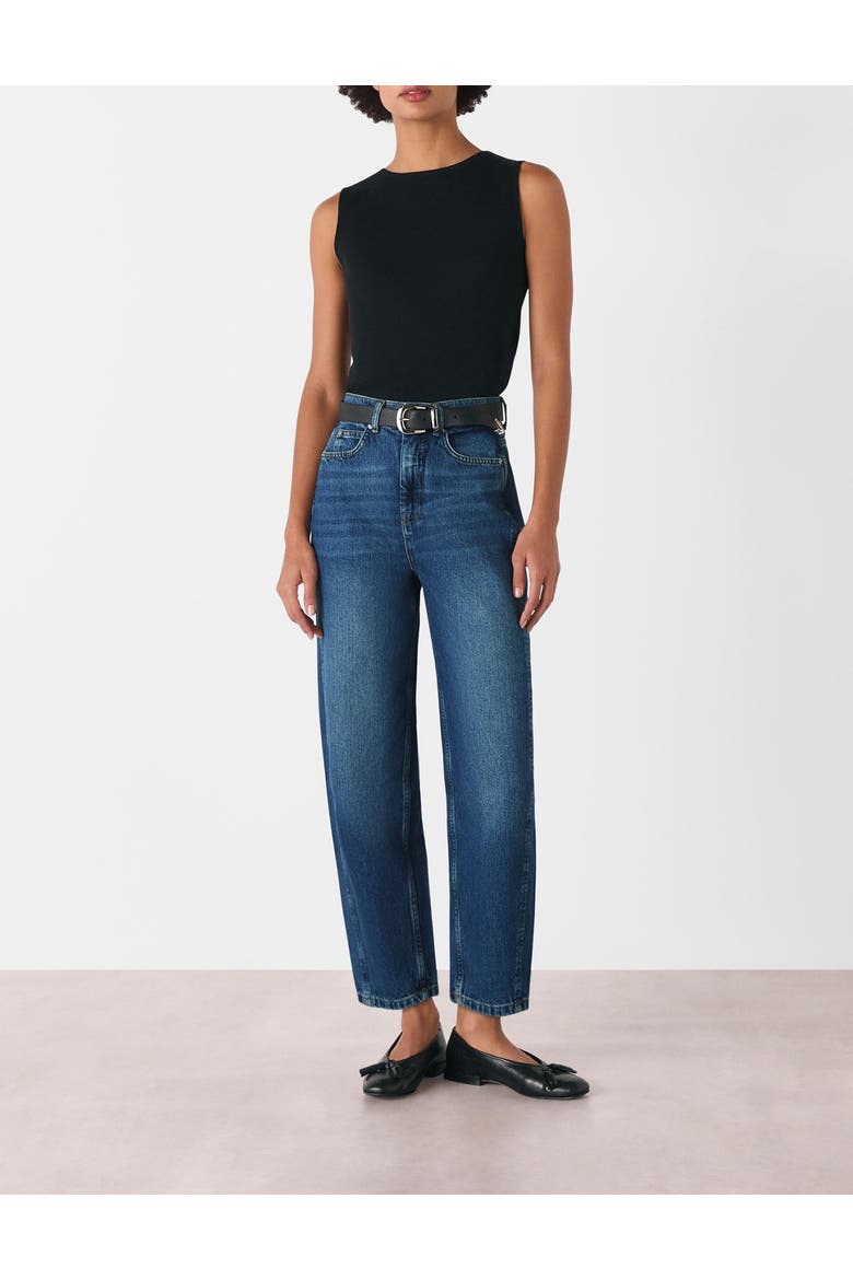 Stretch Barrel Leg Jeans, Alternate, color, Denim