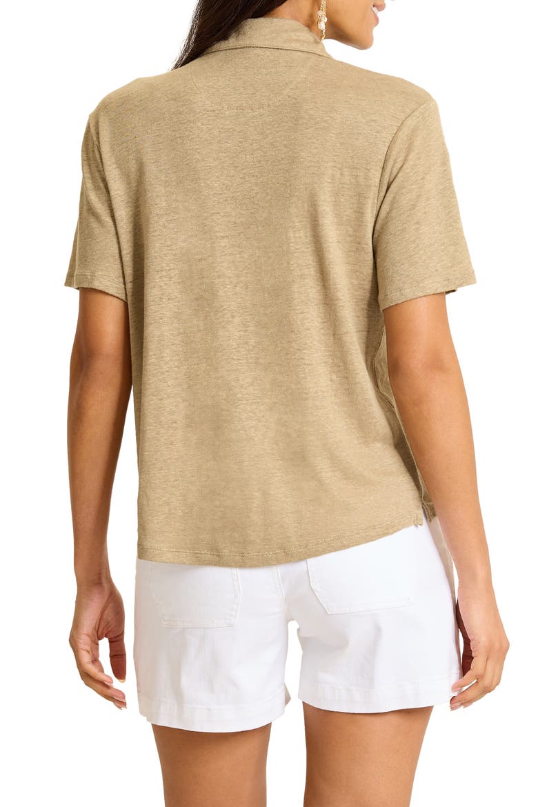 Linnea Linen Camp Shirt, Alternate, color, CHINCHILLA