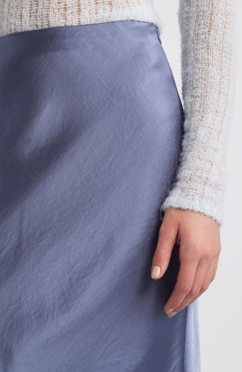 Open Edit Bias Cut Maxi Skirt In Grey Folkstone