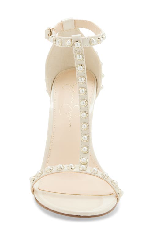 Jessica Simpson Qylla Ankle Strap Stiletto Sandal In White