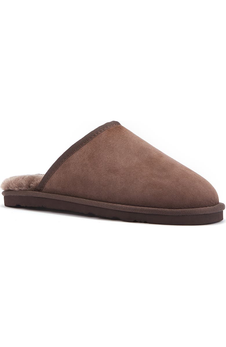 Australia Luxe Collective Mool Genuine Shearling Lined Slipper, Main, color, Burnt