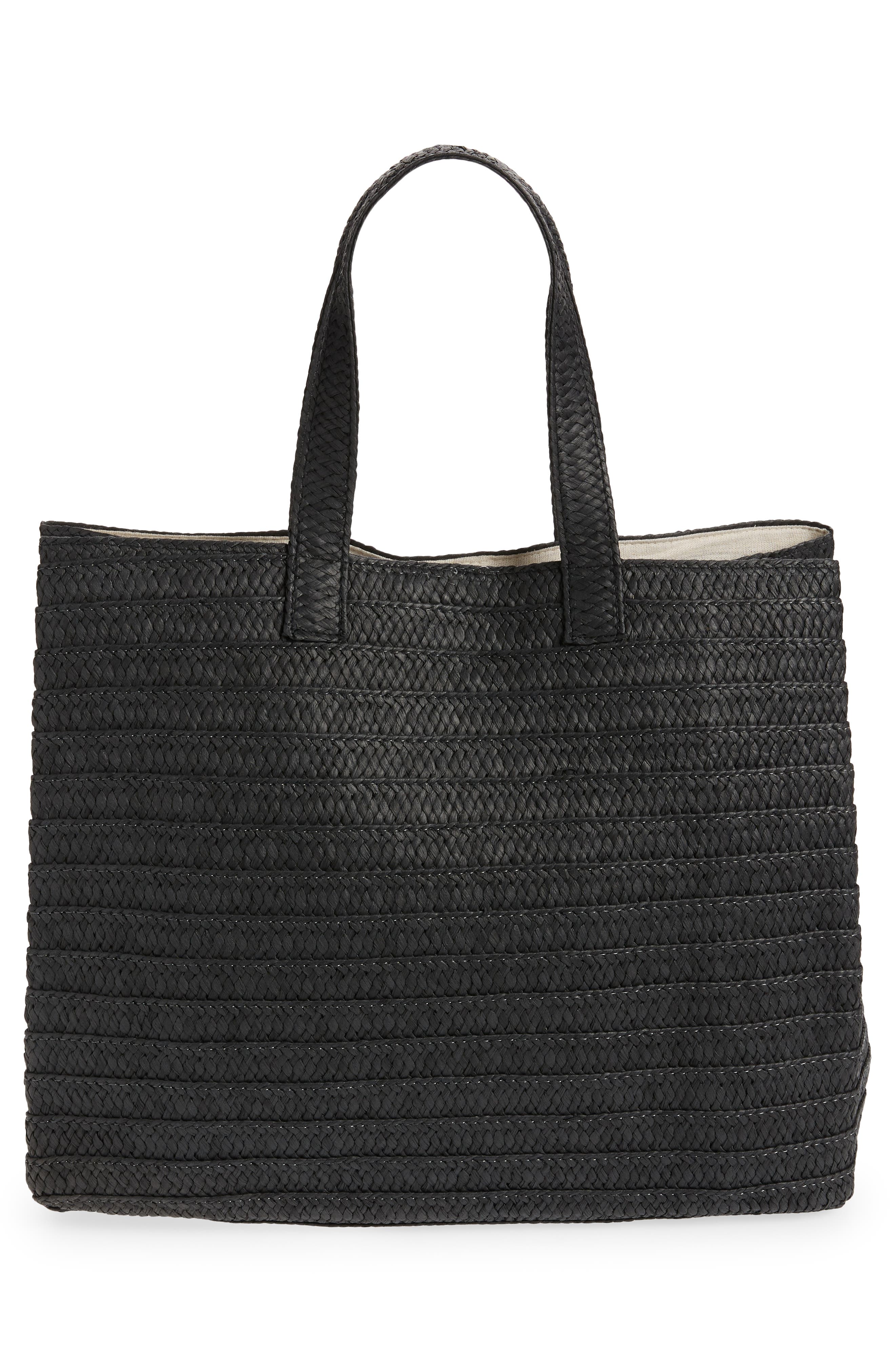 BTB Los Angeles I Heart Straw Tote, Alternate, color, 