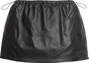 Alexander Wang Bungee Waist Leather Miniskirt