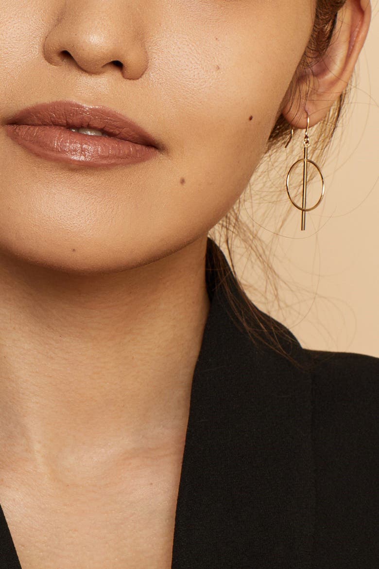 14K Yellow Gold Gallery Drop Earrings, Alternate, color, Yellow Gold