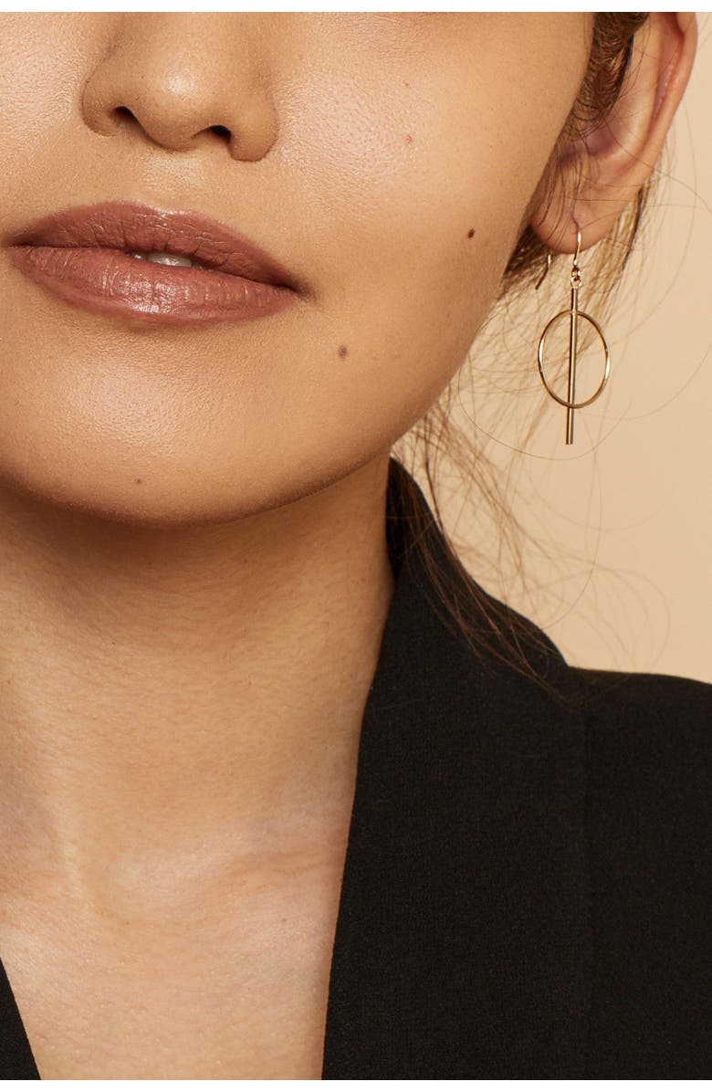 Oradina 14K Yellow Gold Gallery Drop Earrings, Alternate, color, Yellow Gold