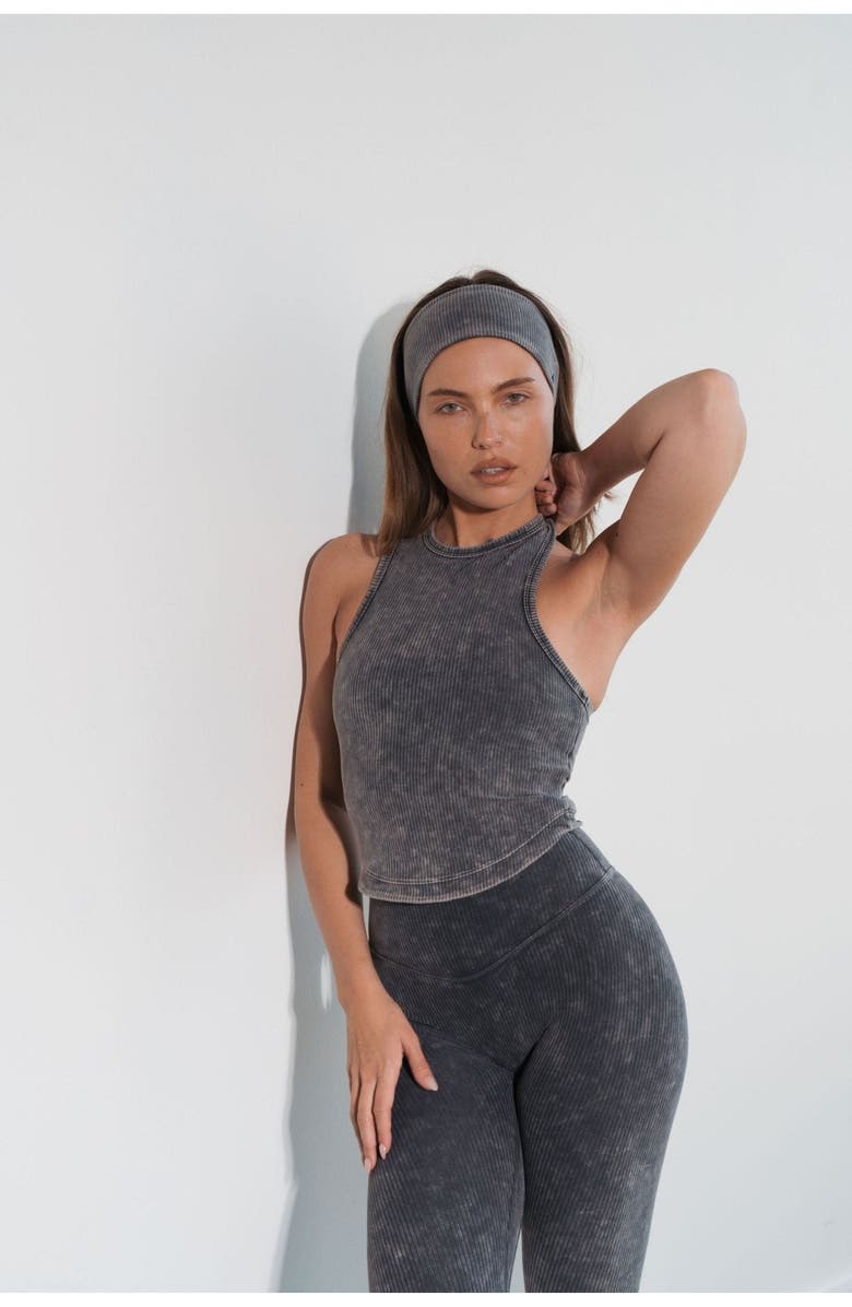 Vitality Cloud II Rib High Neck Tank, Alternate, color, Iron Washed