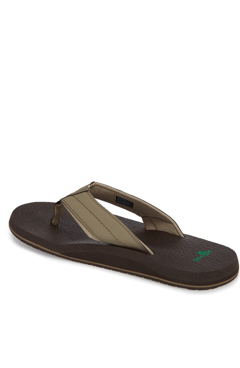 Sanuk 'Beer Cozy 2' Flip Flop, Alternate, color, Brindle