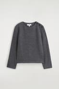 COS Button-detail Boiled-wool Sweatshirt