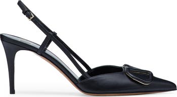 Valentino Garavani VLOGO Pointed Toe Slingback Pump (Women