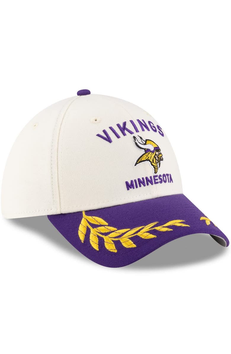 New Era Men's New Era Cream/Purple Minnesota Vikings 2025 NFL Draft 39THIRTY Flex Hat, Alternate, color, Cream