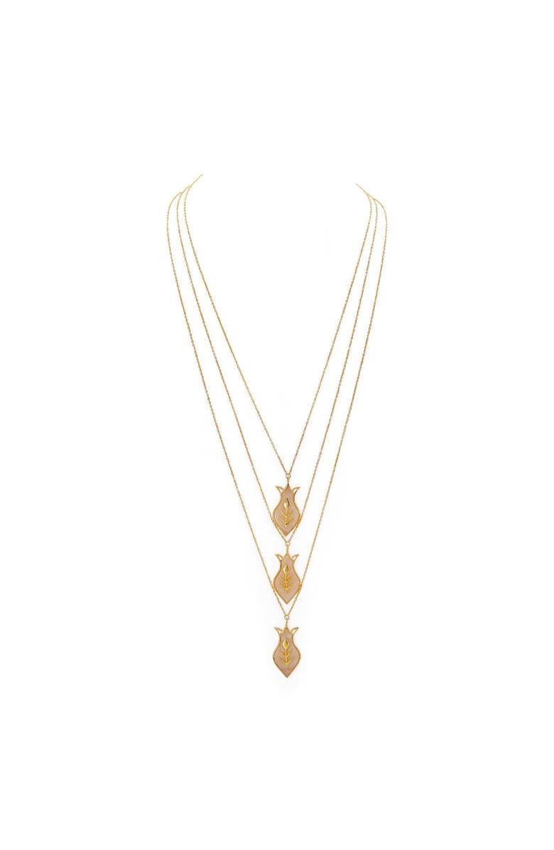 Dhwani Bansal Amphora Layered Necklace, Main, color, Gold Plated