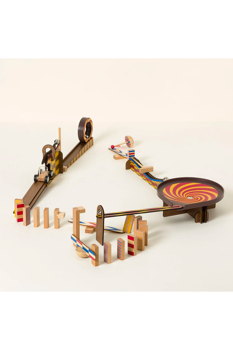 Race Car Chain Reaction Construction Set by Djeco, Main, color, Multicolor