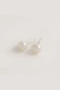 Freya Rose Fresh Water Pearl and Silver Stud Earrings