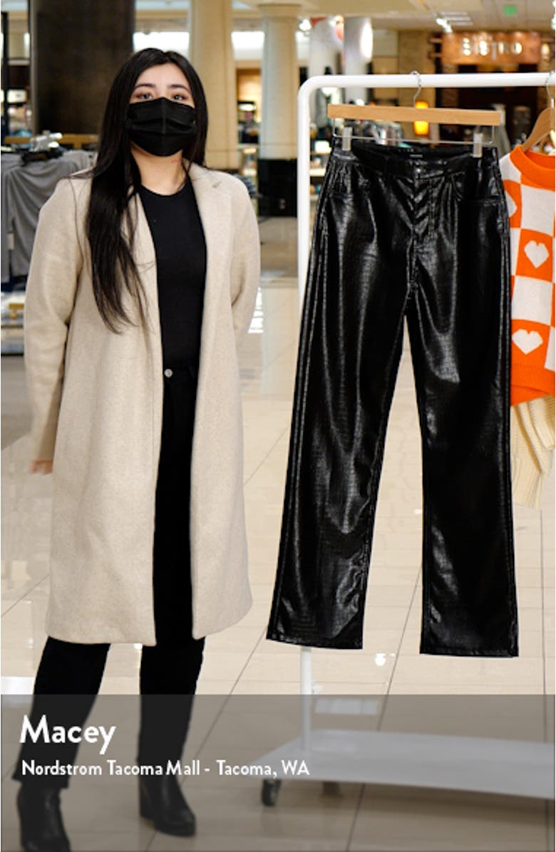 Kithy Croc Embossed Faux Leather Pants, sales video thumbnail