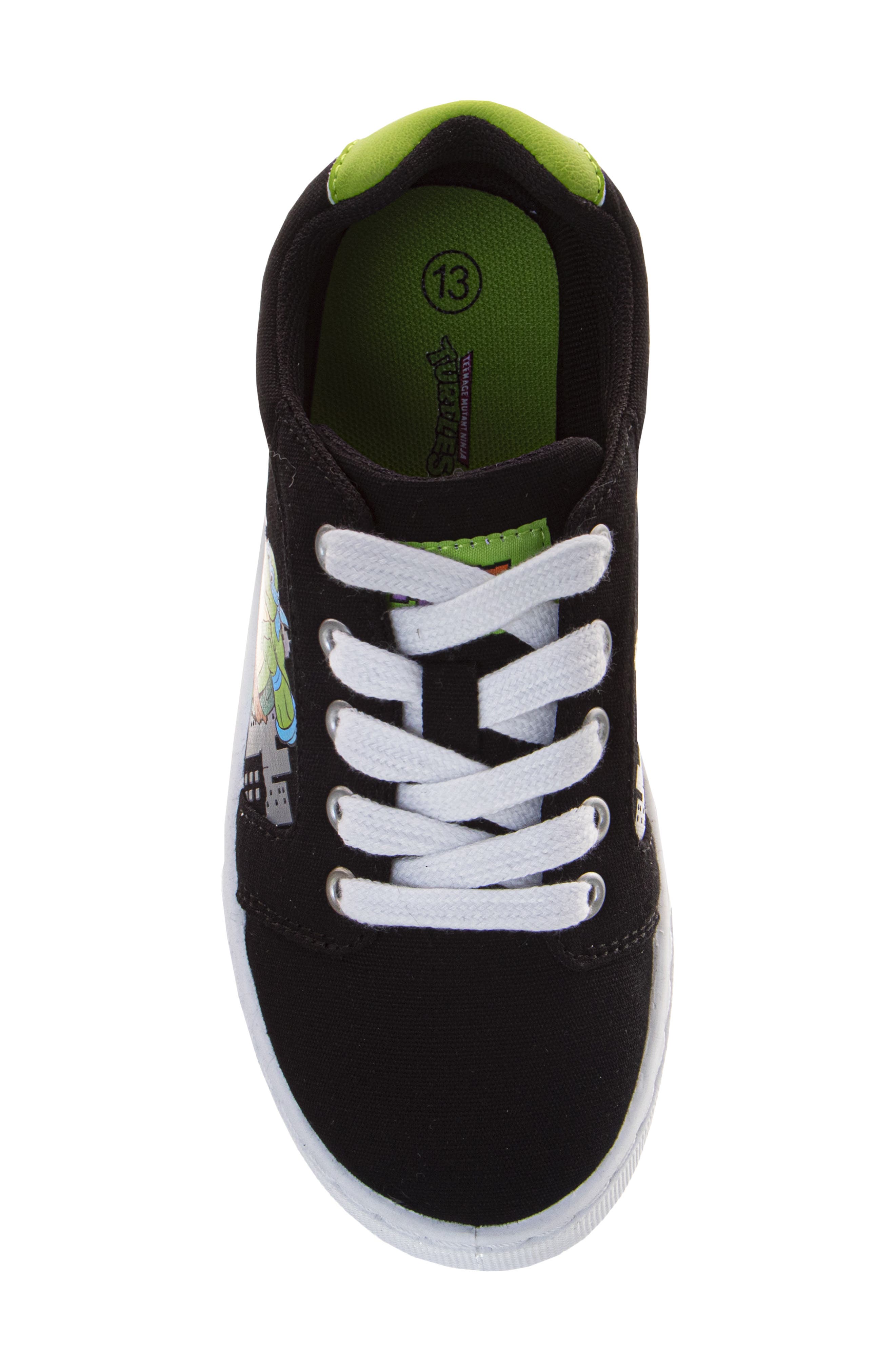 JOSMO Kids' Teenage Mutant Ninja Turtles Low Top Canvas Sneaker, Alternate, color, Black/ Gray