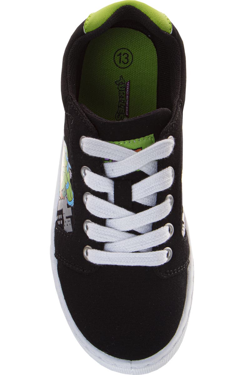 JOSMO Kids' Teenage Mutant Ninja Turtles Low Top Canvas Sneaker, Alternate, color, Black/ Gray