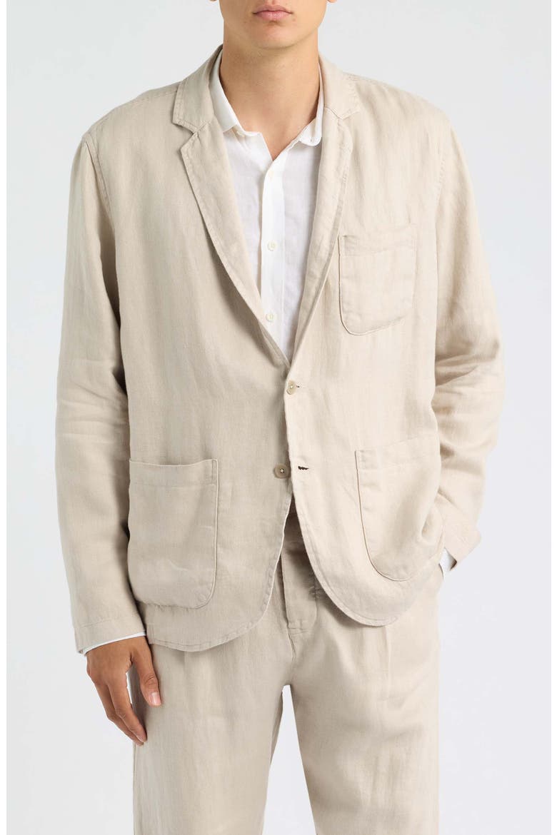Alta Linen Blazer, Main, color, BONE
