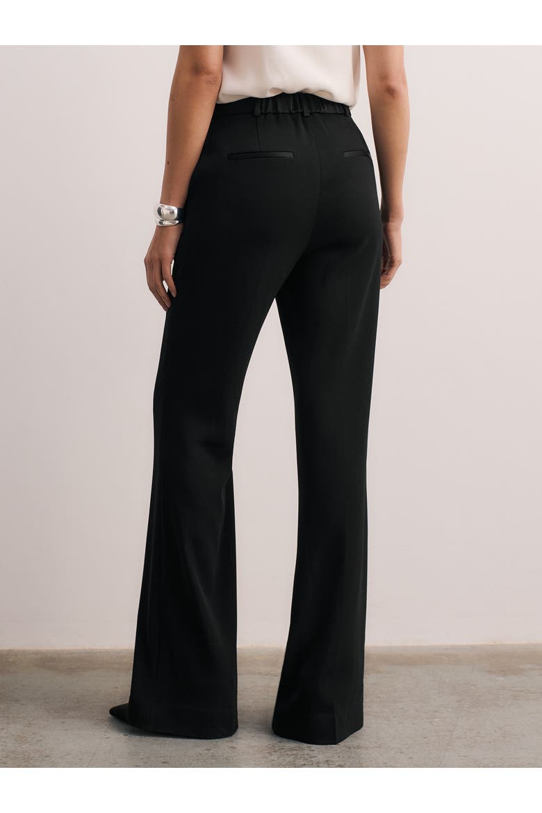 Lexington Clever Crepe Wide Leg Trousers, Alternate, color, Black