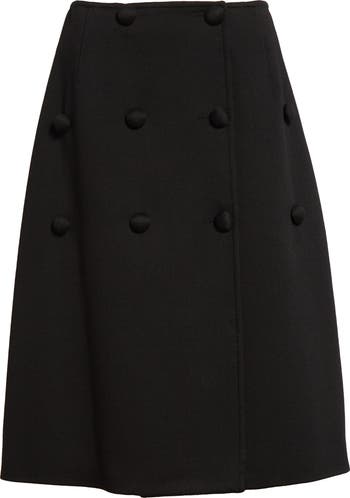 Jil Sander Button Detail Wool Blend Skirt | Nordstrom
