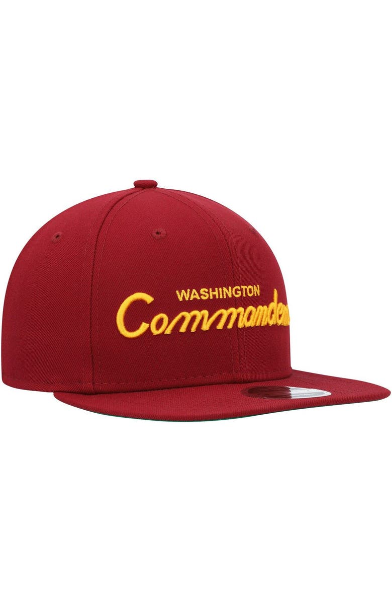 New Era Men's New Era Burgundy Washington Commanders Script Original Fit 9FIFTY Snapback Hat, Alternate, color, 
